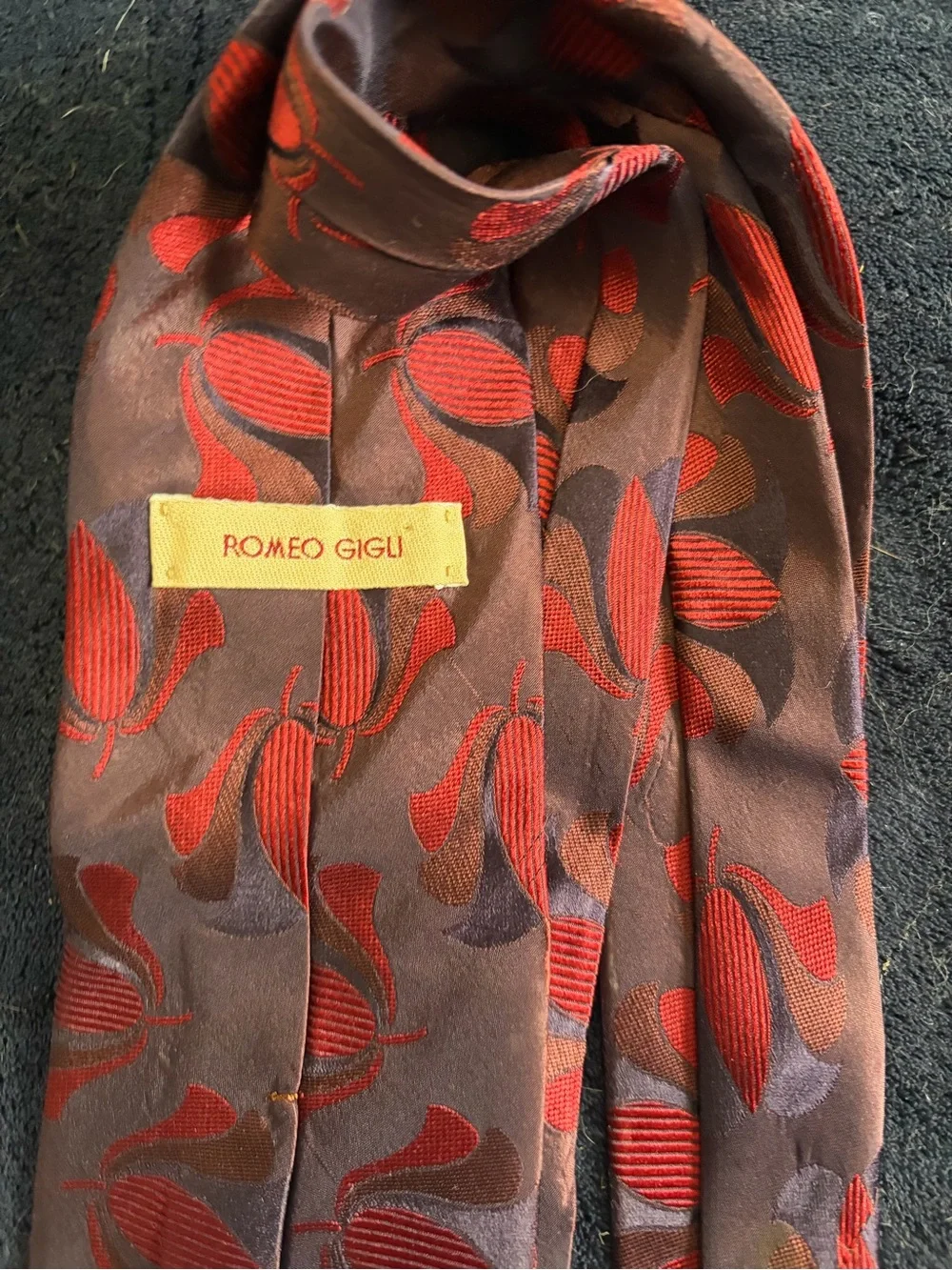 Men's Romeo Gigli Patterned Silk Tie